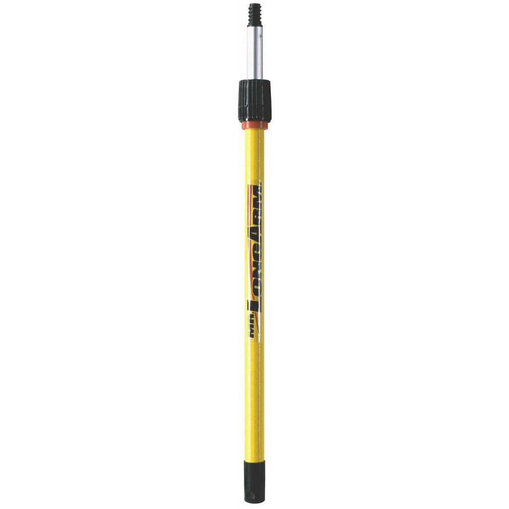 Mr. LongArm Pro-Pole 3216 Extension Pole, 1-1/16 in Dia, 8 to 15.3 ft L, Aluminum, Fiberglass Handle, Fluted Handle