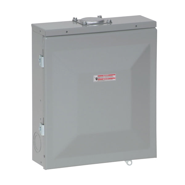Cutler-Hammer BR BR816L125RP Load Center, 125 A, 8 -Space, 16 -Circuit, Main Lug, NEMA 3R Enclosure, Plug Mounting