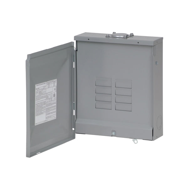 Cutler-Hammer BR BR816L125RP Load Center, 125 A, 8 -Space, 16 -Circuit, Main Lug, NEMA 3R Enclosure, Plug Mounting