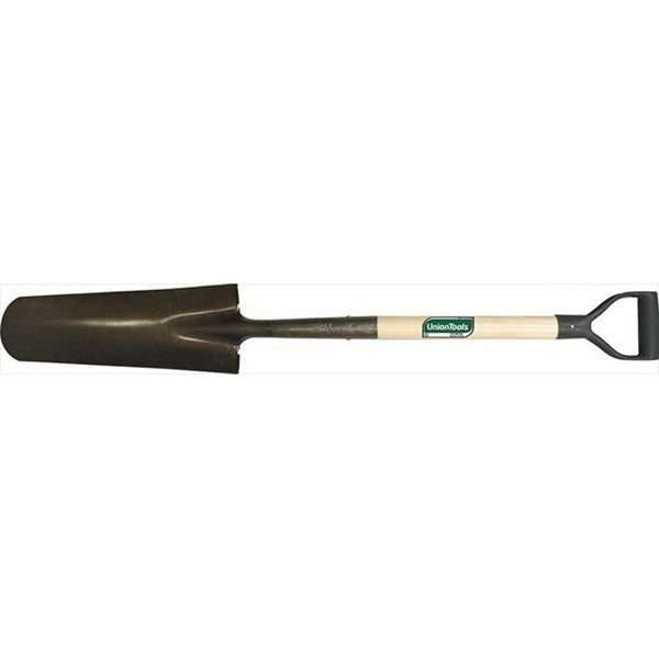 UnionTools 47108 Drain Spade Shovel, 6 in W Blade, Steel Blade, Hardwood Handle, D-Shaped Handle, 27 in L Handle