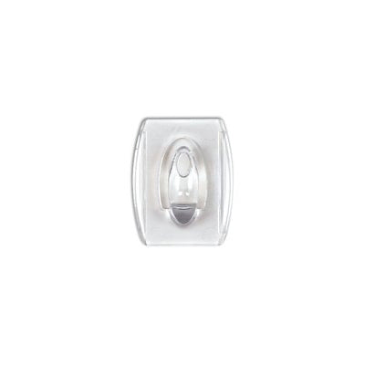 Command 17006CLR-VP Adhesive Hook, 0.5 lb, 18-Hook, Plastic, Clear