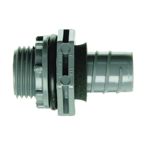 Carlon LT43G Conduit Connector, 1-1/4 in NPT, PVC
