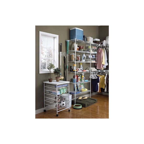 ClosetMaid 37305 Wire Shelf, 100 lb, 1-Level, 16 in L, 144 in W, Steel, White