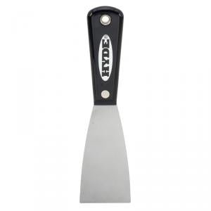 HYDE Black & Silver 02250 Putty Knife, 2 in W Blade, HCS Blade, Nylon Handle, Tapered Handle, 7-3/4 in OAL