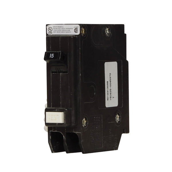 Cutler-Hammer GFTCB120 Circuit Breaker, GFCI, Type GFTCB, 20 A, 1 -Pole, 120/240 V, Plug Mounting