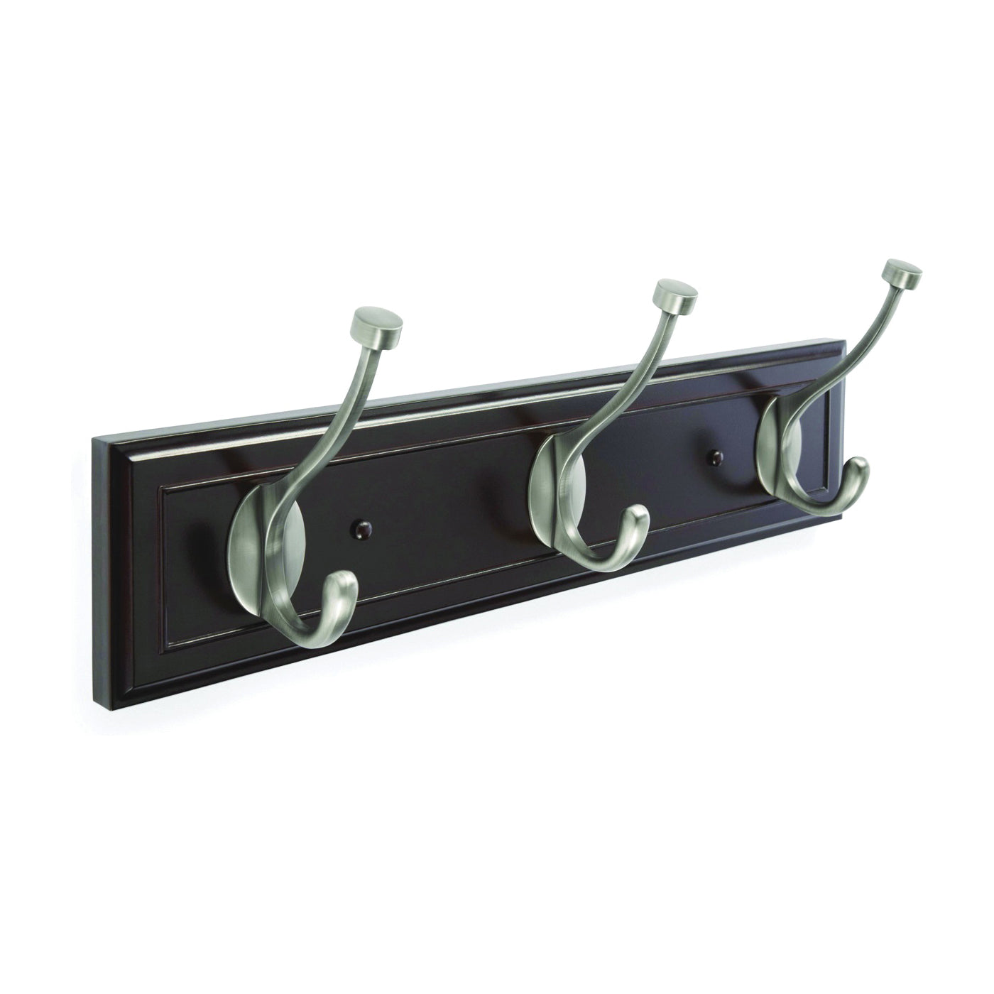 Amerock 2000330 Hook Rack, 3-Hook, MDF/Zinc, Oil-Rubbed Bronze