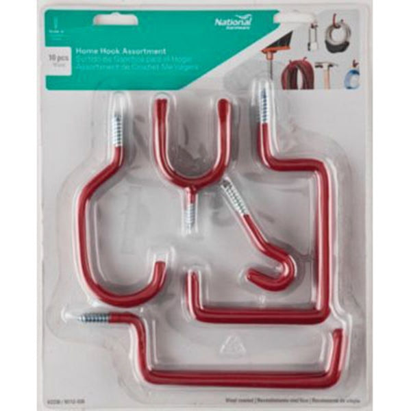 National Hardware V2238 N112-036 Hook Assortment, Steel, Red, Zinc