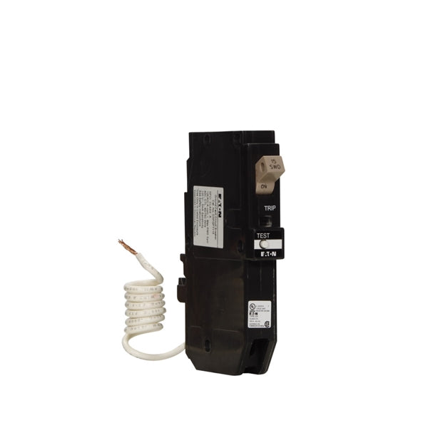 Cutler-Hammer CHFGFT115 Circuit Breaker with Flag, GFCI, Type CH, 15 A, 1 -Pole, 120/240 V, Plug Mounting