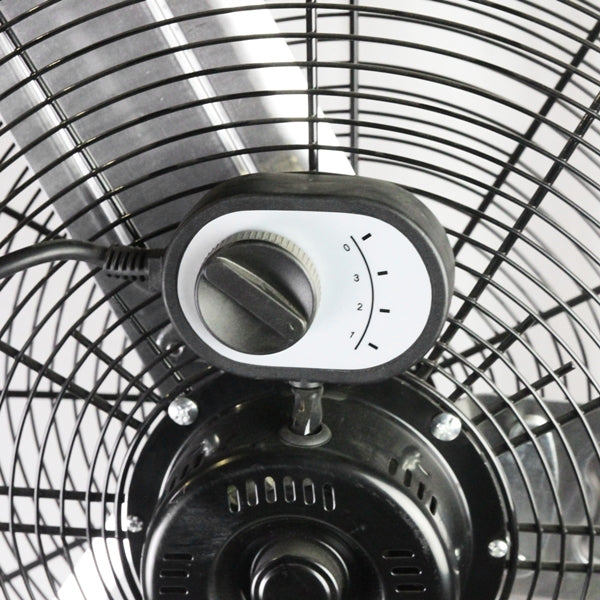 MaxxAir HVPF 30 YOKE High-Velocity Pedestal Fan, 120 V, 1.65 A, 360 deg Sweep, 30 in Dia Blade, Black