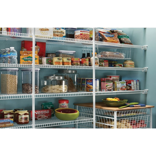 ClosetMaid 1395 Wire Shelf, 70 lb, 16 in L, 72 in W, Steel, White