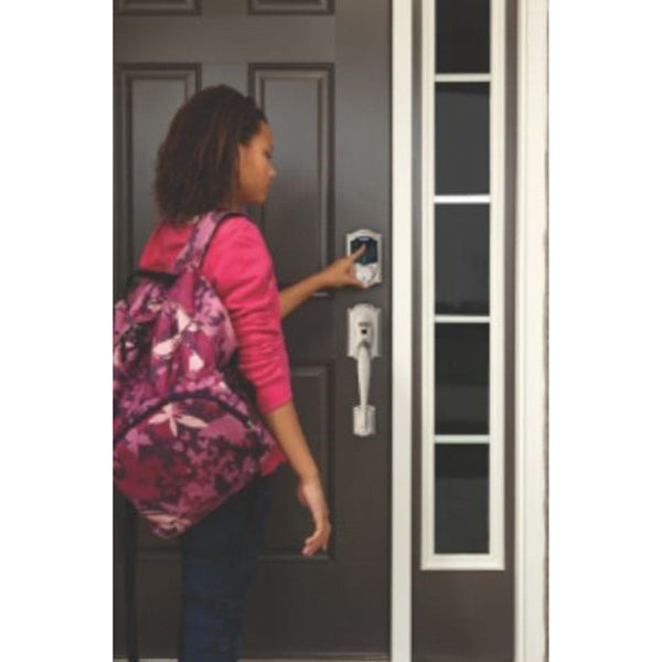 Schlage BE469NX CAM 619 Deadbolt, 1 Grade, Satin Nickel, 2-3/8 x 2-3/4 in Backset, C Keyway