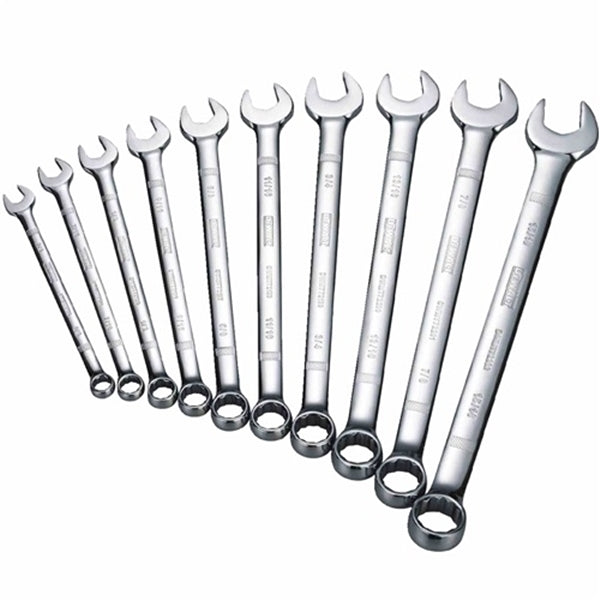 DeWALT DWMT72167 Wrench Set, 10-Piece, Chrome Vanadium Steel, Specifications: SAE Measurement