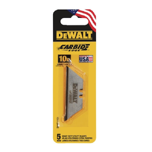 DeWALT DWHT11131 Utility Blade, 2-1/2 in L, Steel, Straight Edge, 1-Point
