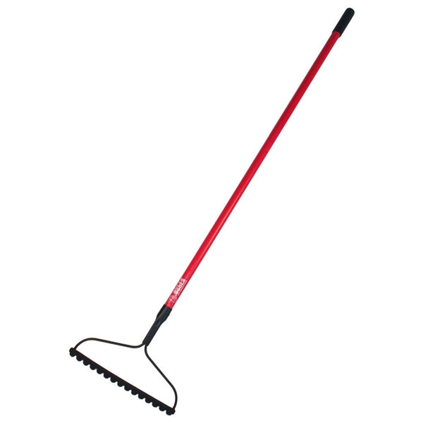 BULLY Tools 92379 Bow Rake, 4 in L Head, 16 in W Head, 16 -Tine, Steel Tine, Steel Head, 66 in L Handle
