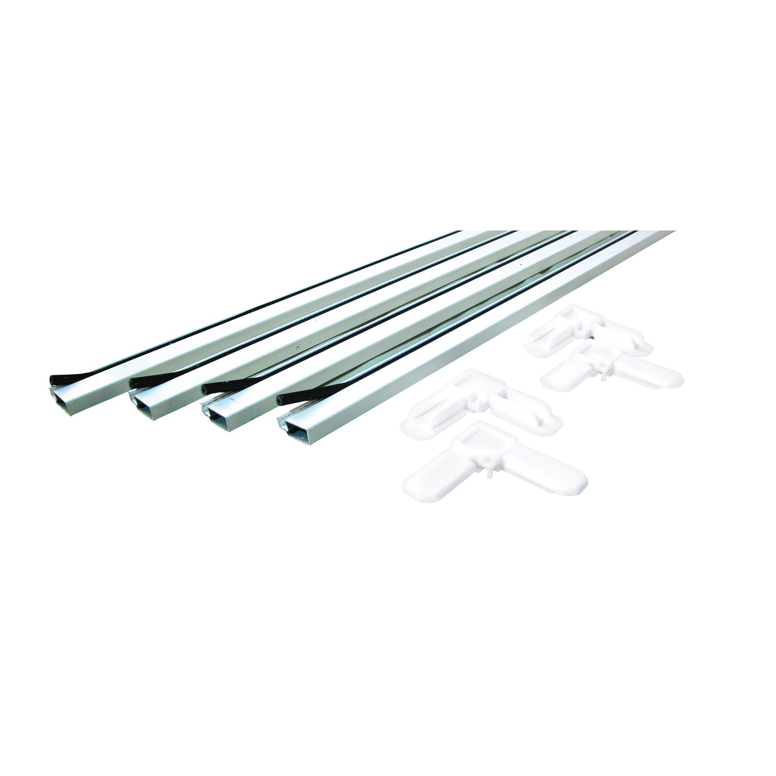 Make-2-Fit PL 7814 Screen Frame Kit, 5 ft L x 3/4 in W Dimensions, Aluminum, White, Painted, 10-Piece