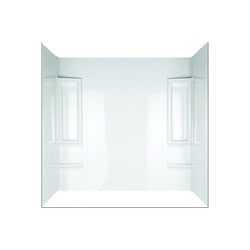 Peerless 39984 Bathtub Wall Set, 49 to 60 in W, 60.8 in H, Adhesive Installation, White