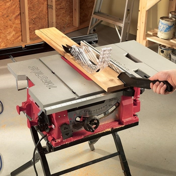 SKILSAW 3410-02 Table Saw with Folding Stand, 120 VAC, 13 A, 1800 W, 10 in Dia Blade, 5/8 in Arbor, 5000 rpm Speed