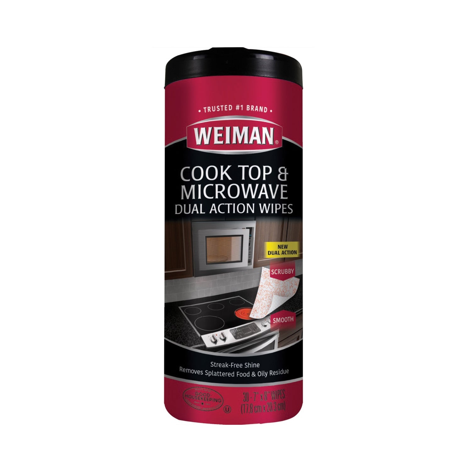 Weiman 90 Cook Top and Microwave Wipes, 7 in L, 8 in W