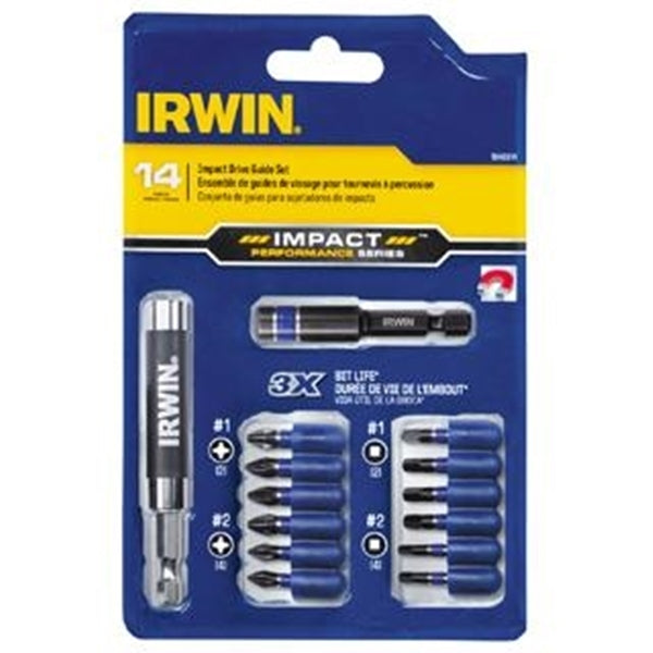 IRWIN 1840314 Impact Drive Guide Set, 14-Piece, Steel, Black Oxide