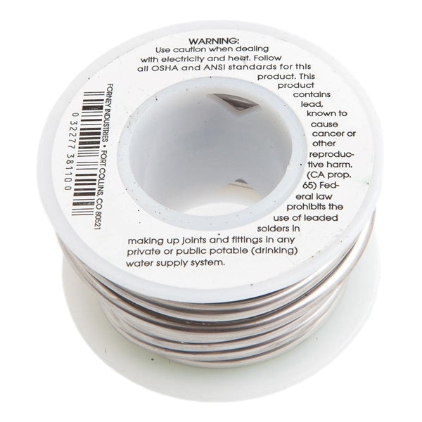 Forney 38110 Solder, 8 oz, Solid, Silver/White, 421 deg F Melting Point