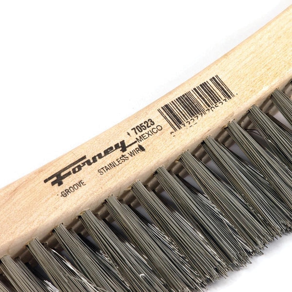 Forney 70523 Scratch Brush, 0.014 in L Trim, Stainless Steel Bristle