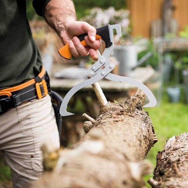 FISKARS 360310-1001 Log Tong, 9 to 12 in Opening, Sharp Tip, Steel Tip