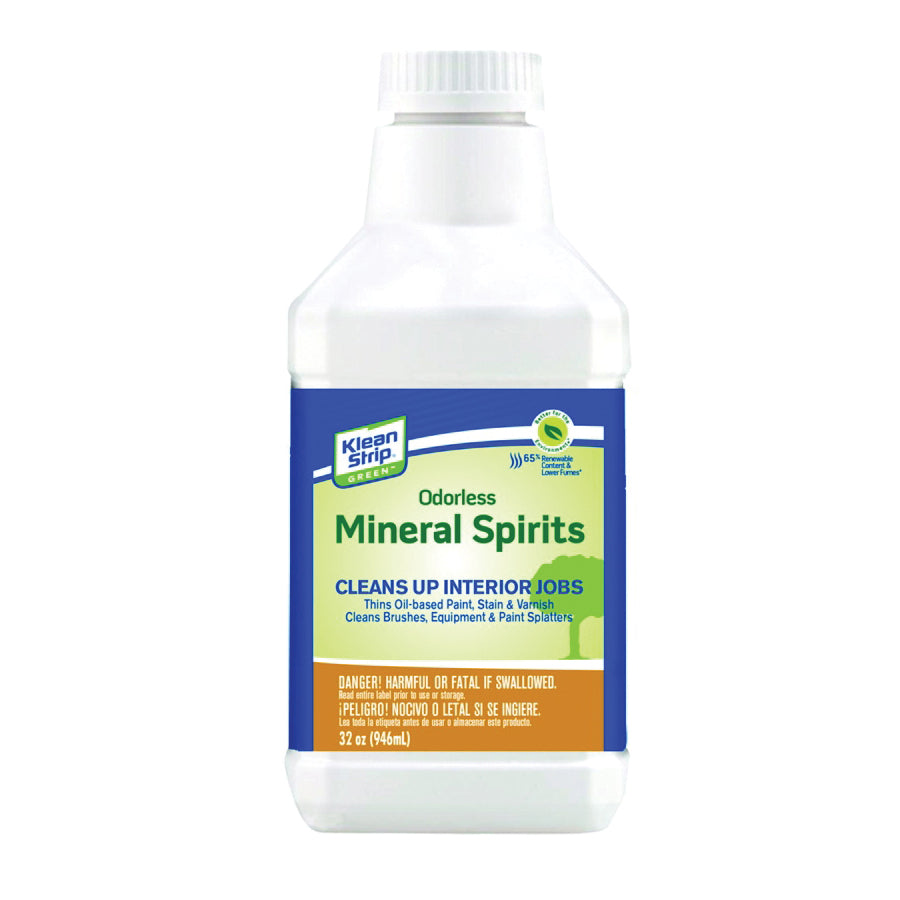 Klean Strip QKGO75CA Mineral Spirit Thinner, Liquid, Milky White, 1 qt