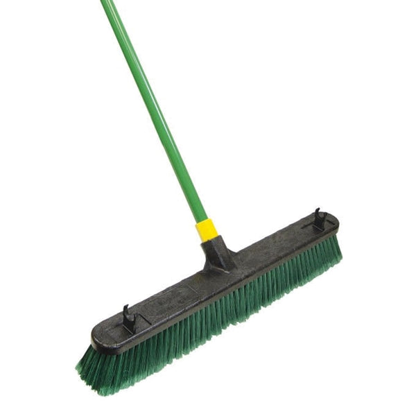 Quickie 00538 Push Broom, 24 in Sweep Face, Polypropylene Bristle, Steel Handle