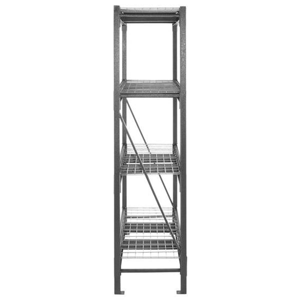 GLADIATOR GARS604TEG Rack Shelf, 7200 lb Capacity, 4-Shelf, 60 in OAW, 18 in OAD, 72 in OAH, Hammered Granite