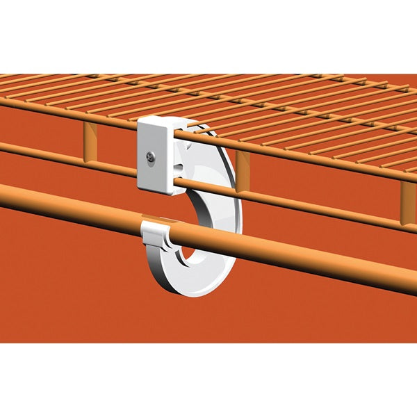 ClosetMaid 5655 Universal Rod Support, Resin, White