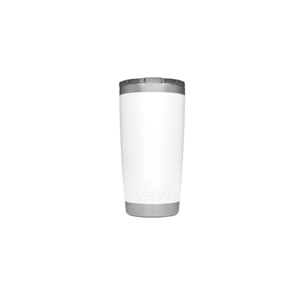 YETI Rambler 21070060025 Tumbler, 20 oz Capacity, MagSlider Lid, Stainless Steel, Insulated, White