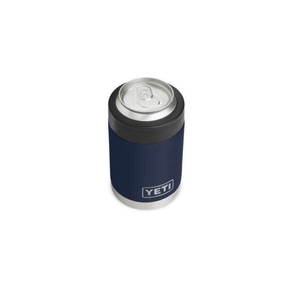 YETI Rambler 21070090020 Colster, 3-1/8 in OD x 4-7/8 in H, 12 oz Can/Bottle, Stainless Steel, Navy