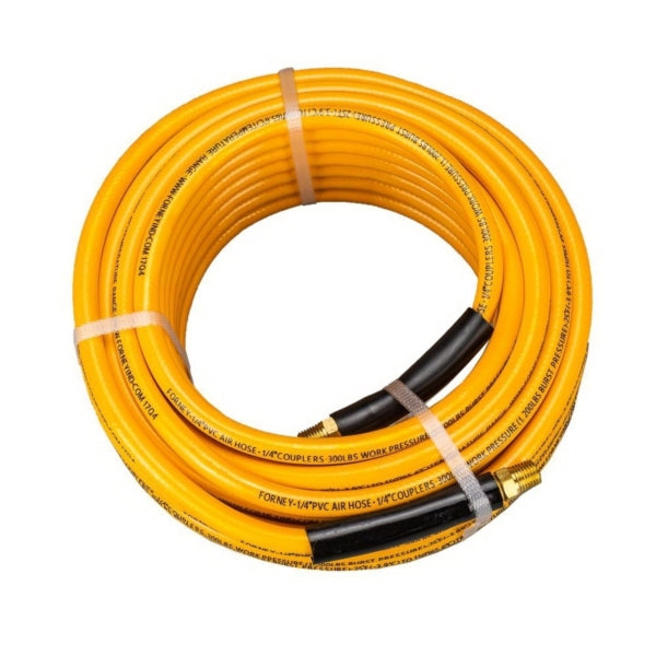 Forney 75407 Air Hose, 1/4 in ID, 50 ft L, MNPT, 300 psi Pressure, PVC, Orange