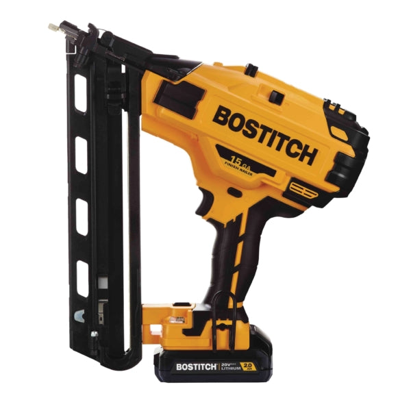 Bostitch BCN650D1 Finish Nailer Kit, Battery Included, 20 V, 2 Ah, 100 Magazine, 15 ga Nail
