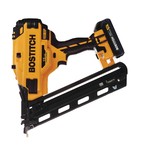 Bostitch BCN650D1 Finish Nailer Kit, Battery Included, 20 V, 2 Ah, 100 Magazine, 15 ga Nail
