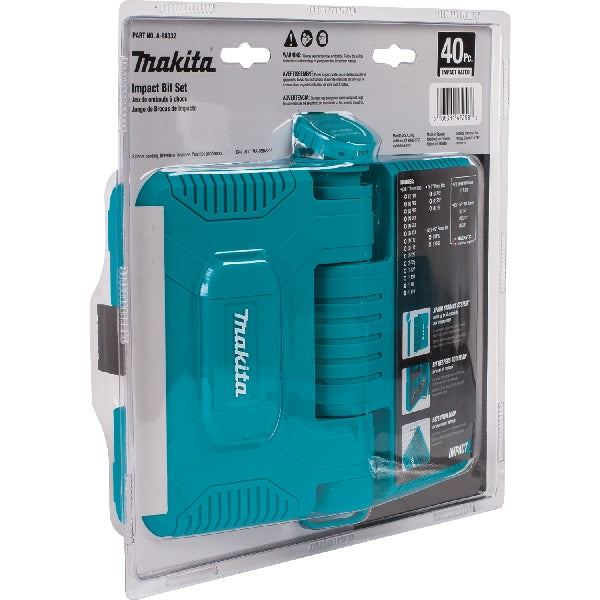 Makita ImpactX A-98332 Driver Bit Set, 40-Piece, Steel, Manganese Phosphate