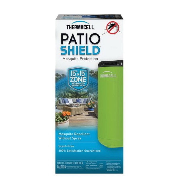 Thermacell MRPSG Patio Shield Mosquito Repeller, 15 ft Coverage Area, Green Housing