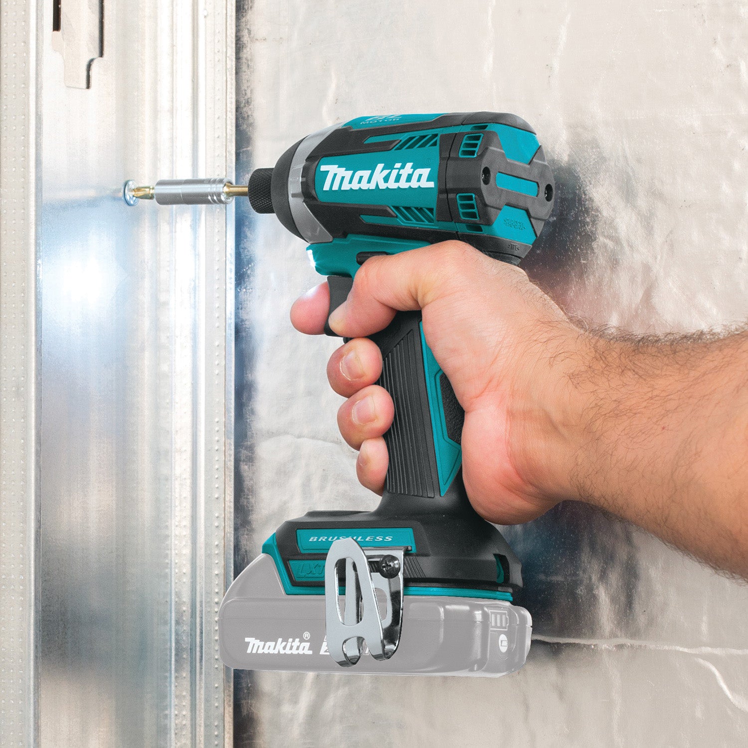 Makita XDT14Z Brushless Impact Driver, Tool Only, 18 V, 1/4 in Drive, Hex Drive, 0 to 3800 ipm