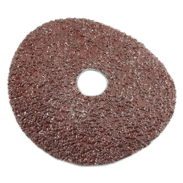 Forney 71659 Sanding Disc, 5 in Dia, 7/8 in Arbor, 16 Grit, Aluminum Oxide Abrasive, Fiber Backing