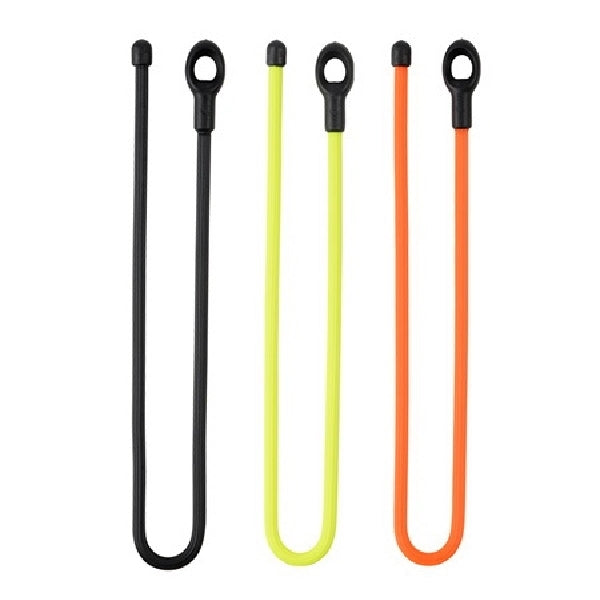 Gear Tie GLS12-33-2R7 Twist-Tie, 0.3 in Dia, 1/2 in W, 12.4 in L, Rubber, Neon Yellow