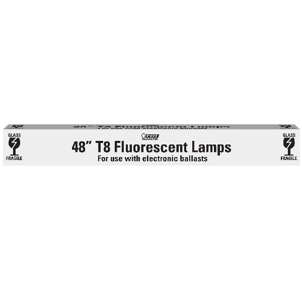 Feit Electric F32T8/941 Fluorescent Bulb, 32 W, T8 Lamp, Medium G13 Lamp Base, 2600 Lumens, 4100 K Color Temp