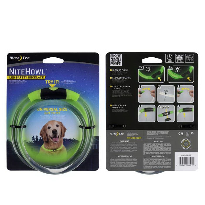 Nite Ize NITEHOWL NHO-28-R3 LED Safety Necklace, Green