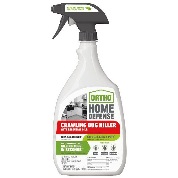 Ortho Home Defense 0203012 Crawling Bug Killer, Liquid, Spray Application, Indoor, Outdoor, 1/2 gal Bottle