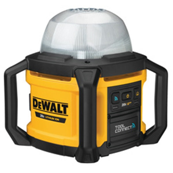 DeWALT DCL074 Cordless Work Light, 20 V, LED Lamp, 5000 Lumens Lumens, Black/Yellow