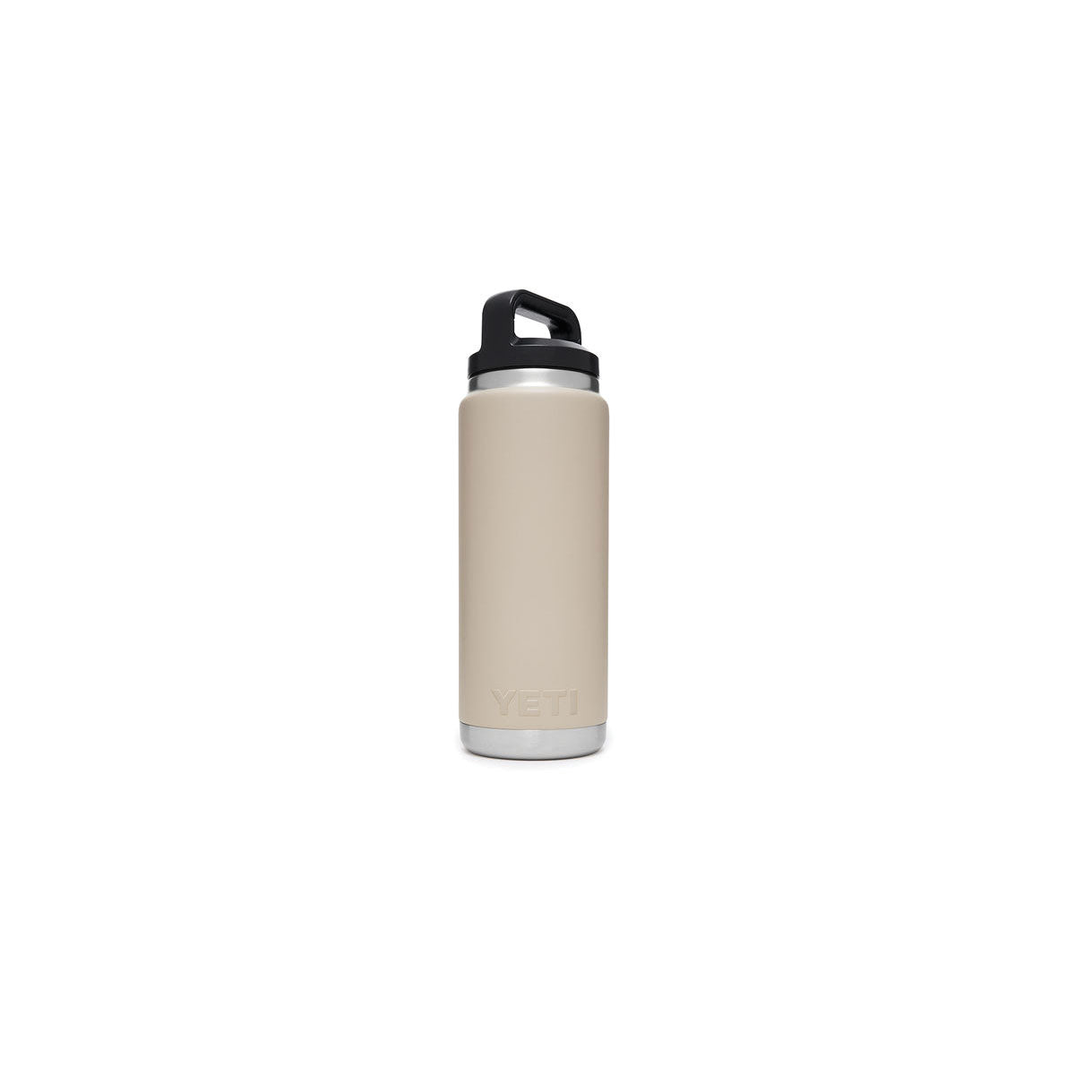YETI Rambler 21071500053 Vacuum Insulated Bottle with Chug Cap, 26 oz Capacity, Stainless Steel, Sand