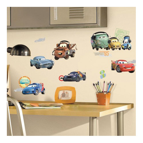 RoomMates RMK1583SCS Disney Cars Wall Decal, 18 in L, 10 in W, Multi-Color