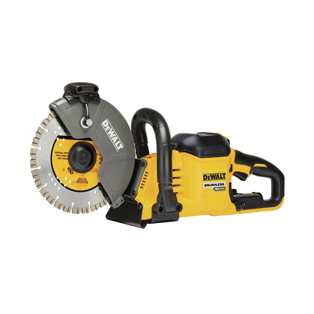 DeWALT DCS690X2 Cut-Off Saw, Battery Included, 60 V, 9 Ah, 9 in Dia Blade, 6600 rpm Speed