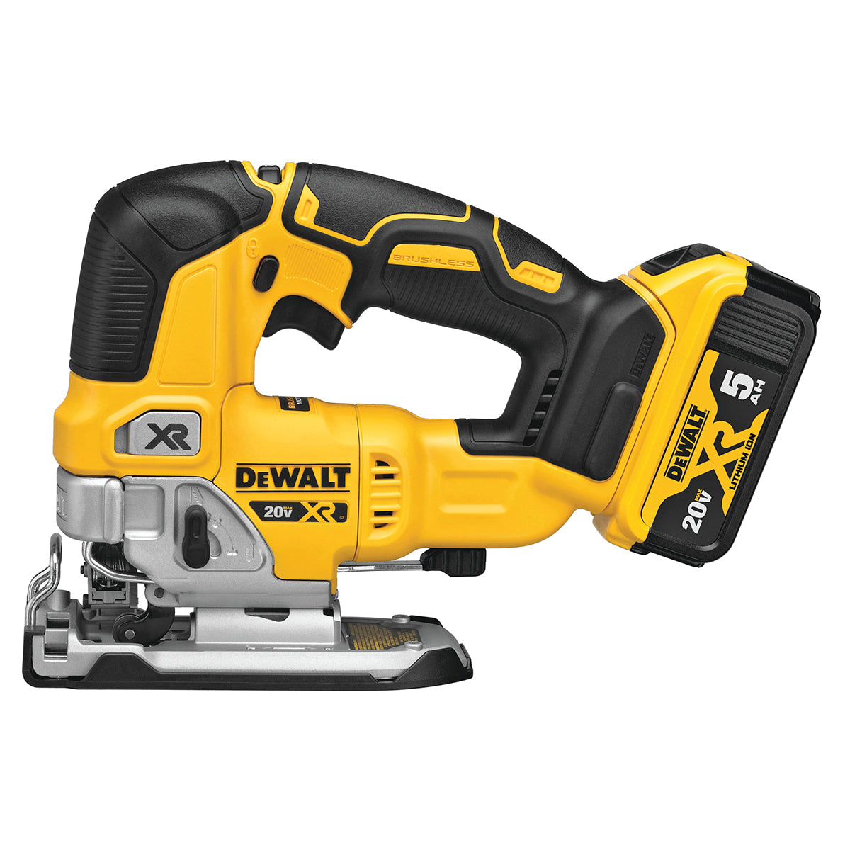 DeWALT DCS334P1 20V Max XR Cordless Jig Saw Kit (Includes 20V Max 5.0ah Battery, Charger, Blade, and Kit Box)