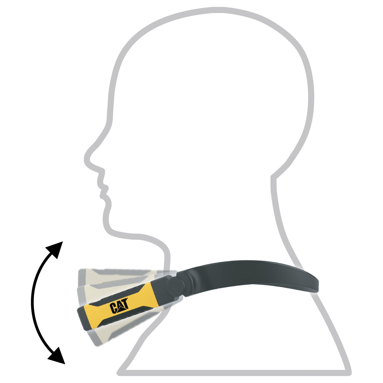 CAT CT7100 Neck Light, AA Battery, Alkaline Battery, LED Lamp, 200 Lumens Lumens, 30 m Beam Distance, 2.5 hr Run Time