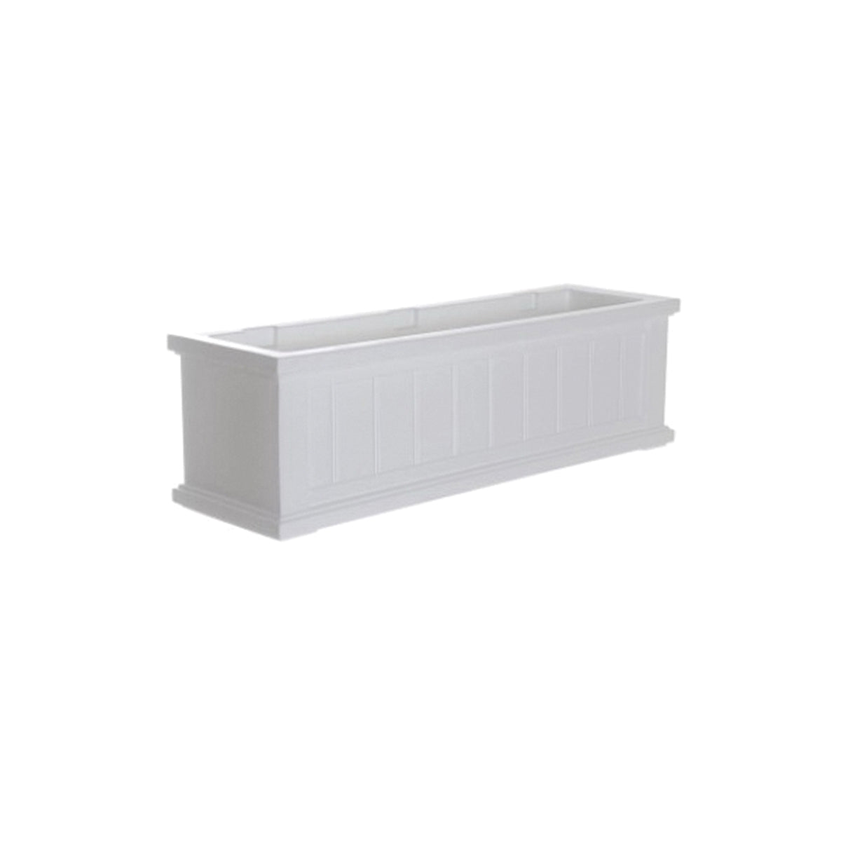 MAYNE Cape Cod 4840-W Window Box, 11 in W, 36 in D, Double Wall Design, Polyethylene, White